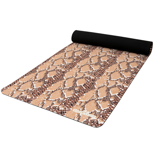 Stylish Yoga Mat With Exotic Print Snake