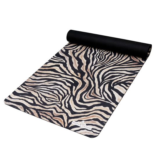 Stylish Yoga Mat with Exotic Print Zebra