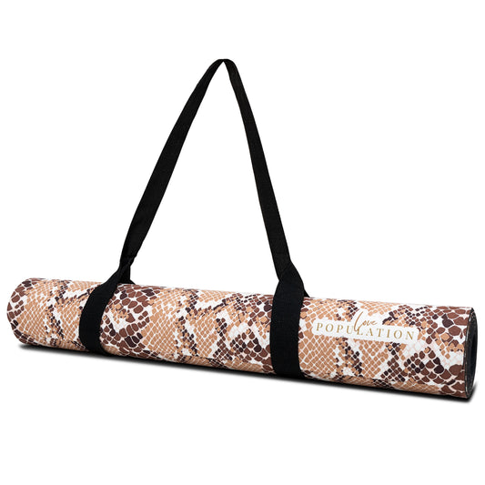Stylish Yoga Mat With Exotic Print Snake