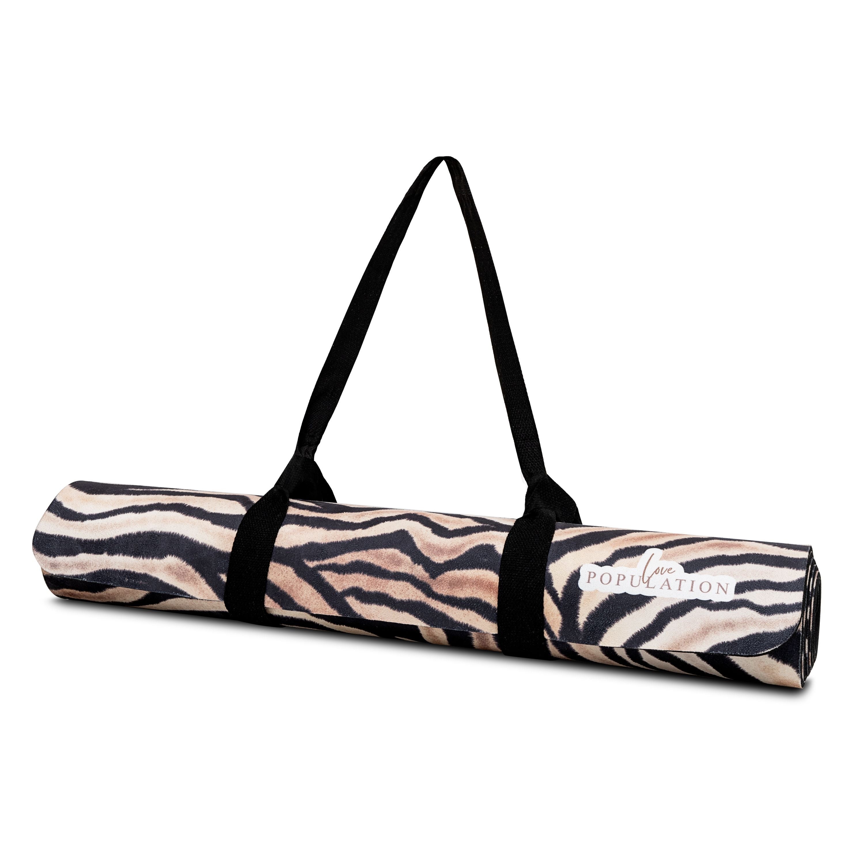 Stylish Yoga Mat with Exotic Print Zebra