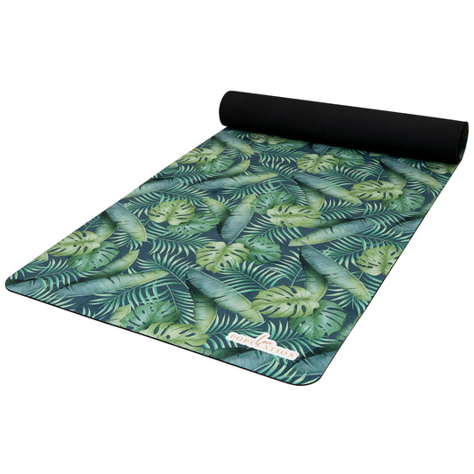 Stylish Yoga Mat With Exotic Print Tropical